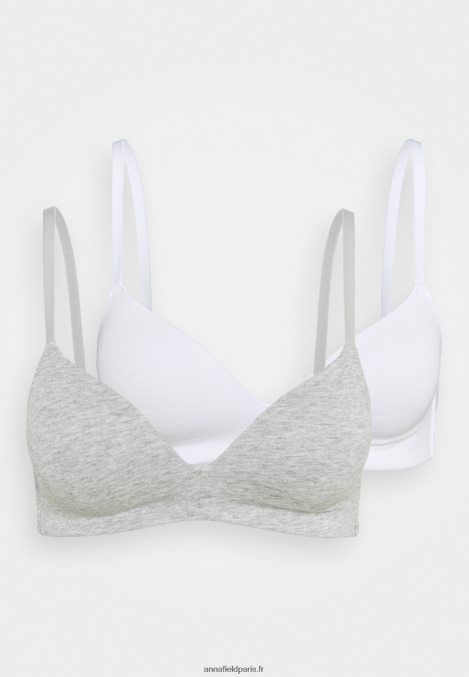 femmes 2pp georgia soutien-gorge t-shirt soutien-gorge gris/blanc 006BT946 Anna Field - Image 5