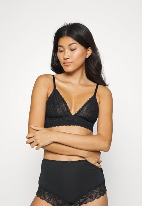 femmes 2pp greer dentelle bralette soutien-gorge triangle noir 006BT914 Anna Field - Image 2