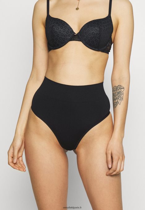 femmes 2pp taille haute string string noir 006BT1012 Anna Field - Image 2