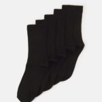 femmes 5 paires de chaussettes noires 006BT1143 Anna Field
