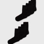 femmes 8 paires de chaussettes noires 006BT1123 Anna Field