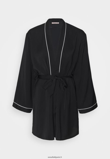 femmes amanda satin robe de chambre robe de chambre noir 006BT1088 Anna Field - Image 5
