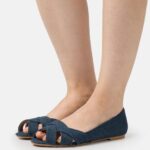 femmes ballerines à bout ouvert bleu 006BT2120 Anna Field