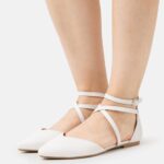 femmes ballerines bride cheville blanc 006BT2158 Anna Field