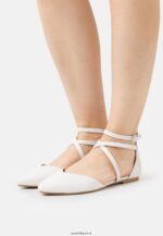 femmes ballerines bride cheville blanc 006BT2158 Anna Field