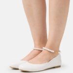 femmes ballerines bride cheville blanc 006BT2178 Anna Field