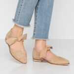 femmes ballerines bride cheville cuir beige 006BT2162 Anna Field