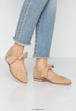 femmes ballerines bride cheville cuir beige 006BT2162 Anna Field