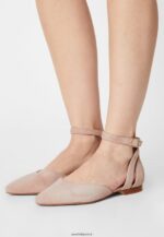 femmes ballerines bride cheville cuir beige 006BT2164 Anna Field