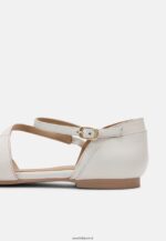 femmes ballerines bride cheville cuir blanc 006BT2167 Anna Field - Image 6