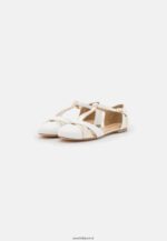 femmes ballerines bride cheville cuir blanc 006BT2175 Anna Field - Image 3