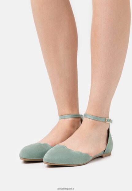 femmes ballerines bride cheville menthe 006BT2161 Anna Field