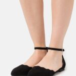 femmes ballerines bride cheville noir 006BT2155 Anna Field