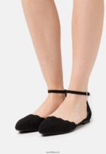 femmes ballerines bride cheville noir 006BT2155 Anna Field