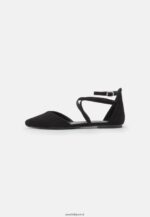 femmes ballerines bride cheville noir 006BT2160 Anna Field