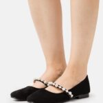 femmes ballerines bride cheville noir 006BT2166 Anna Field
