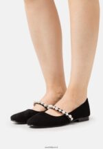 femmes ballerines bride cheville noir 006BT2166 Anna Field