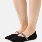 femmes ballerines bride cheville noir 006BT2176 Anna Field