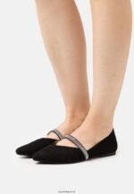 femmes ballerines bride cheville noir 006BT2176 Anna Field