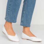 femmes ballerines cuir ballerines blanc 006BT2135 Anna Field