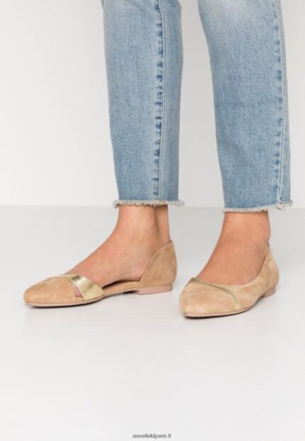 femmes ballerines cuir beige 006BT2106 Anna Field