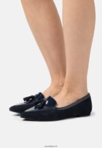 femmes ballerines cuir bleu foncé 006BT2139 Anna Field