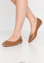 femmes ballerines cuir cognac 006BT2066 Anna Field