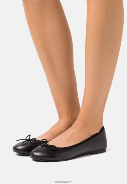 femmes ballerines cuir noir 006BT2113 Anna Field