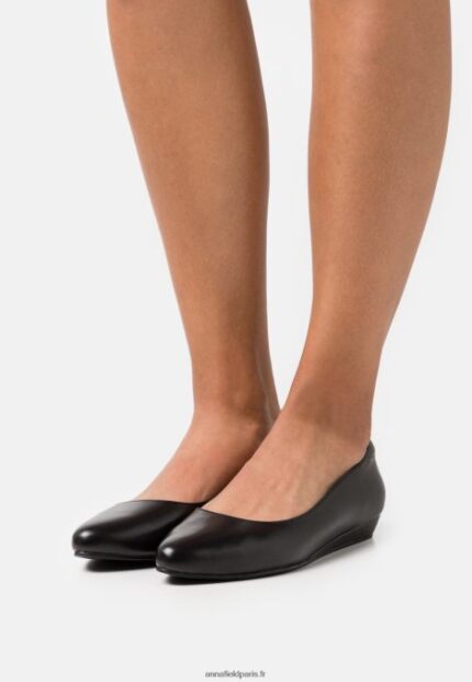 femmes ballerines cuir noir 006BT2119 Anna Field