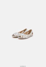 femmes ballerines cuir peeptoe argent 006BT2142 Anna Field - Image 3