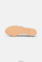 femmes ballerines cuir peeptoe argent 006BT2142 Anna Field - Image 5