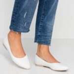 femmes ballerines en cuir blanc 006BT2072 Anna Field