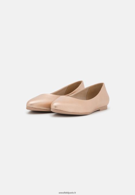 femmes ballerines en cuir couleur or rose 006BT2110 Anna Field - Image 3
