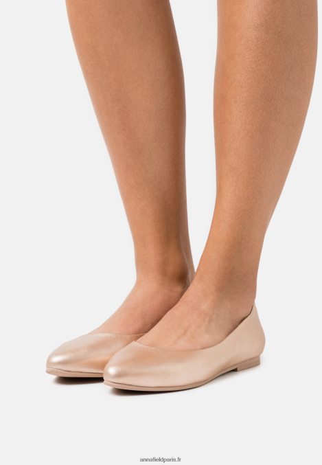 femmes ballerines en cuir couleur or rose 006BT2110 Anna Field - Image 1