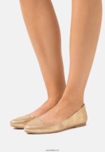 femmes ballerines en cuir doré 006BT2104 Anna Field