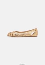 femmes ballerines peeptoe cuir doré 006BT2131 Anna Field - Image 3