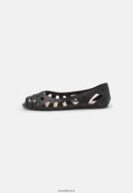 femmes ballerines peeptoe en cuir noir 006BT2148 Anna Field - Image 2