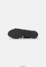femmes ballerines peeptoe en cuir noir 006BT2148 Anna Field - Image 5