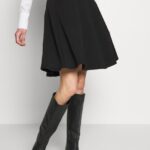 femmes basique mini jupe trapèze mini jupe noir 006BT791 Anna Field