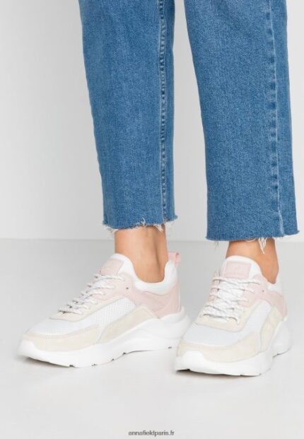 femmes baskets en cuir blanc 006BT1219 Anna Field