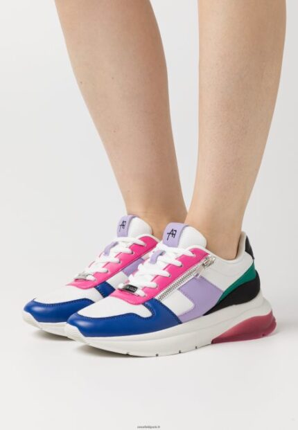 femmes baskets en cuir blanc/multicolore 006BT1214 Anna Field