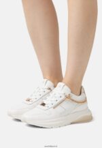 femmes baskets en cuir blanc/or 006BT1201 Anna Field