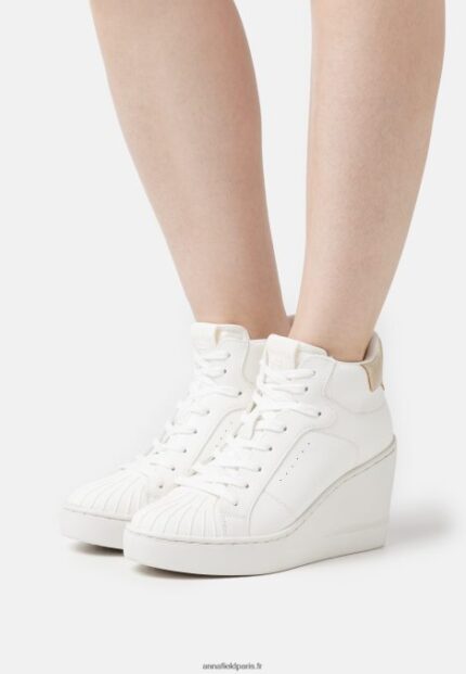 femmes baskets montantes blanc/or 006BT1231 Anna Field