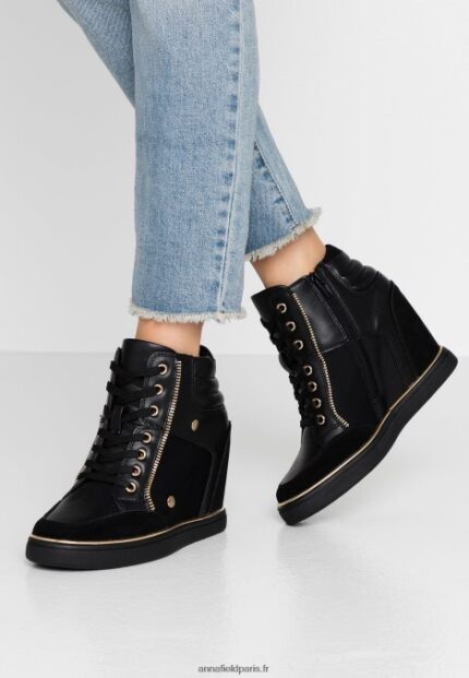 femmes baskets montantes bootie noir 006BT1232 Anna Field