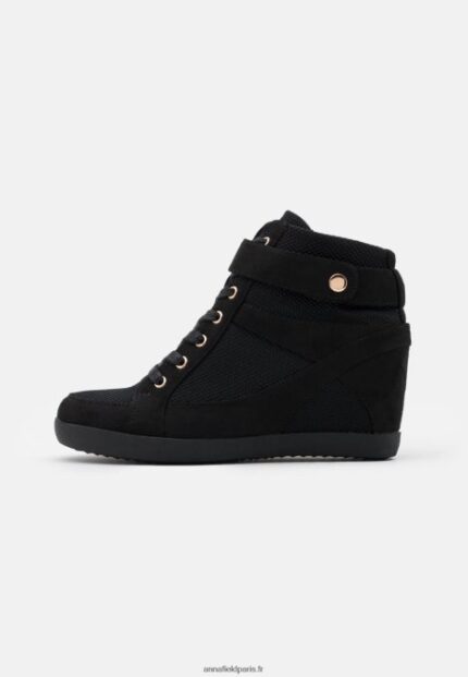 femmes baskets montantes noires 006BT1228 Anna Field
