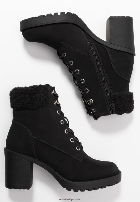 femmes botte d'hiver bottines à plateforme noir 006BT2044 Anna Field - Image 4