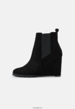 femmes botte d'hiver en cuir bottines à talons hauts noir 006BT1943 Anna Field