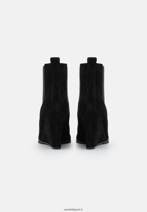 femmes botte d'hiver en cuir bottines à talons hauts noir 006BT1943 Anna Field - Image 3