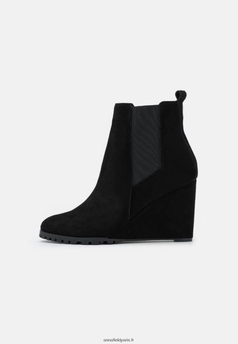 femmes botte d'hiver en cuir bottines à talons hauts noir 006BT1943 Anna Field - Image 1