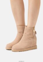 femmes botte d'hiver en cuir bottines beige 006BT1932 Anna Field